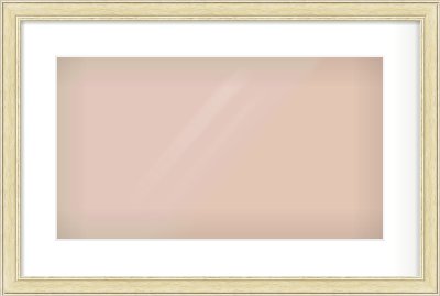 Ivory Reverse Frame for 480 × 270mm artwork, with Smooth White Single Mount