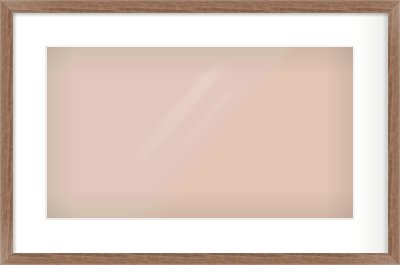 Walnut Flat Frame for 480 × 270mm artwork, with Smooth White Single Mount