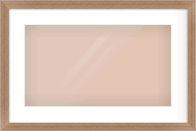 Walnut Flat Frame for 480 × 270mm artwork, with Smooth White Single Mount
