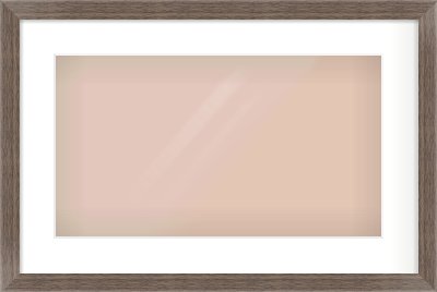 Dark Walnut Flat Frame for 480 × 270mm artwork, with Smooth White Single Mount