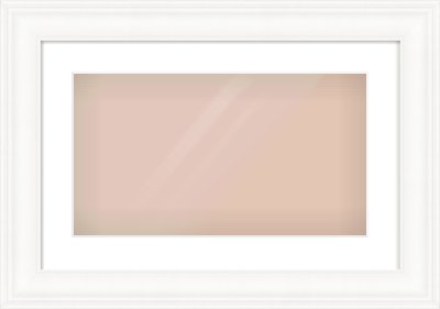 White Scoop Frame for 48 × 27cm artwork, with Smooth White Single Mount