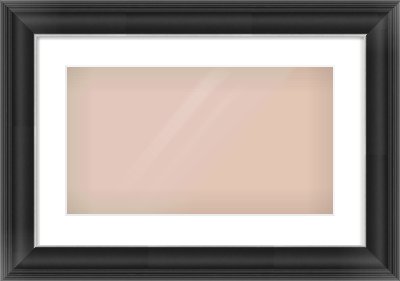 Black/Silver Scoop Frame for 480 × 270mm artwork, with Smooth White Single Mount