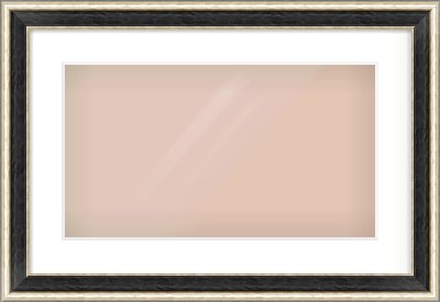Black & Champagne Silver Spoon Frame for 480 × 270mm artwork, with Smooth White Single Mount