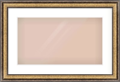 Gold Spoon Frame for 480 × 270mm artwork, with Smooth White Single Mount