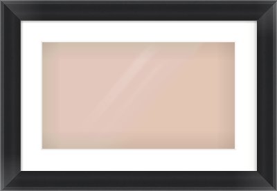 Black Cushion Frame for 480 × 270mm artwork, with Smooth White Single Mount