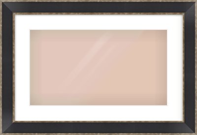 Black & Champagne Silver Bevel Frame for 480 × 270mm artwork, with Smooth White Single Mount
