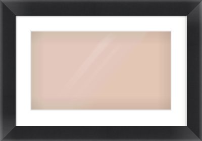 Black Flat Frame for 480 × 270mm artwork, with Smooth White Single Mount