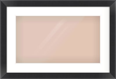 Black Flat Frame for 480 × 270mm artwork, with Smooth White Single Mount