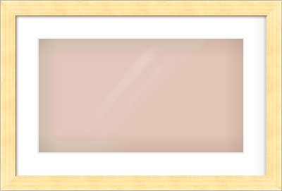 Gold Face, Black Sides Flat Frame for 480 × 270mm artwork, with Smooth White Single Mount