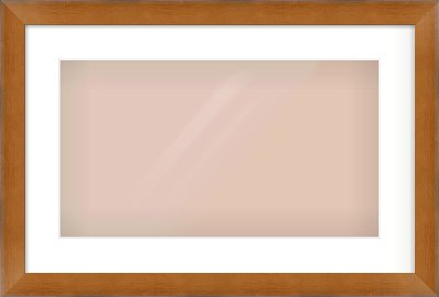 Brushed Bronze with Black Sides Flat Frame for 480 × 270mm artwork, with Smooth White Single Mount