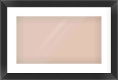 Black Cushioned Bevel Frame for 480 × 270mm artwork, with Smooth White Single Mount