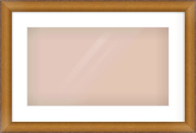 Bronze Cushion Frame for 480 × 270mm artwork, with Smooth White Single Mount