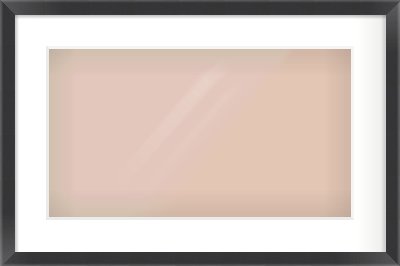 Brushed Black Flat Frame for 480 × 270mm artwork, with Smooth White Single Mount