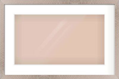Silver & Black Sided Flat Frame for 480 × 270mm artwork, with Smooth White Single Mount