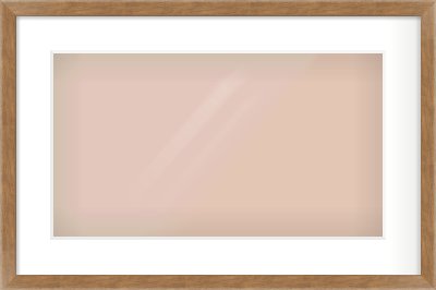Brushed Bronze with Black Sides Flat Frame for 480 × 270mm artwork, with Smooth White Single Mount