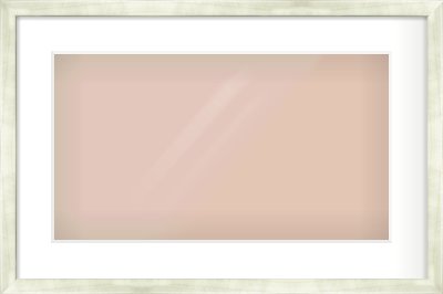 Champagne Flat Frame for 480 × 270mm artwork, with Smooth White Single Mount