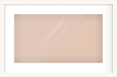 Ivory Flat Frame for 480 × 270mm artwork, with Smooth White Single Mount