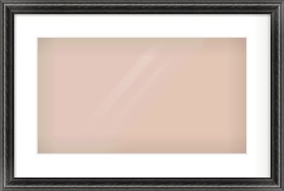 Black Cushion Frame for 480 × 270mm artwork, with Smooth White Single Mount