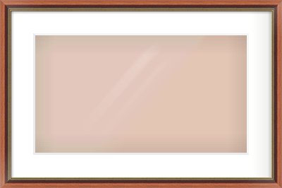 Brown Spoon Frame for 480 × 270mm artwork, with Smooth White Single Mount