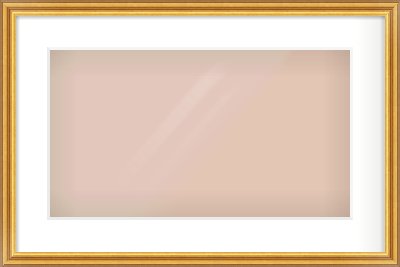 Gold Reverse Frame for 480 × 270mm artwork, with Smooth White Single Mount