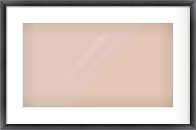 Black Angle Frame for 480 × 270mm artwork, with Smooth White Single Mount