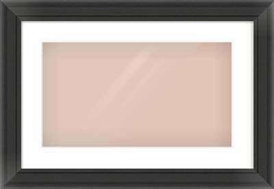 Black Spoon Frame for 480 × 270mm artwork, with Smooth White Single Mount