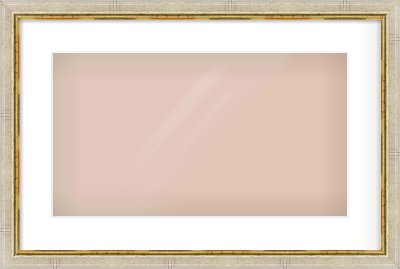 Silver Foil Flat Frame for 480 × 270mm artwork, with Smooth White Single Mount