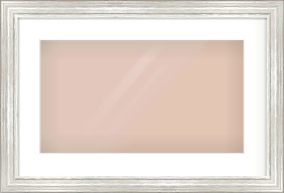 Silver Scoop Frame for 480 × 270mm artwork, with Smooth White Single Mount