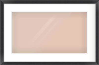 Black Angle Frame for 480 × 270mm artwork, with Smooth White Single Mount