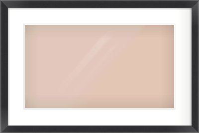 Black Flat Frame for 480 × 270mm artwork, with Smooth White Single Mount