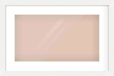 White Flat Frame for 48 × 27cm artwork, with Smooth White Single Mount