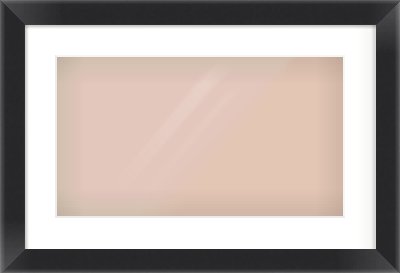 Black Flat Frame for 480 × 270mm artwork, with Smooth White Single Mount
