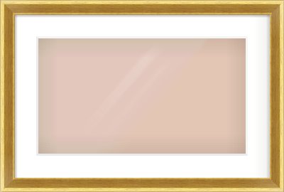 Gold Cushion Frame for 480 × 270mm artwork, with Smooth White Single Mount