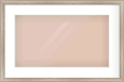 Silver Cushion Frame for 480 × 270mm artwork, with Smooth White Single Mount