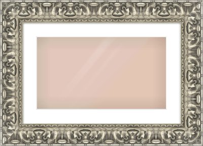 Silver Reverse Frame for 480 × 270mm artwork, with Smooth White Single Mount