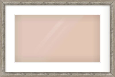 Silver Dome Frame for 480 × 270mm artwork, with Smooth White Single Mount