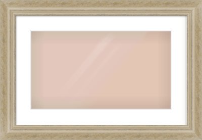 Ivory Scoop Frame for 480 × 270mm artwork, with Smooth White Single Mount