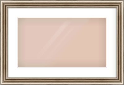 Silver Cushion Frame for 480 × 270mm artwork, with Smooth White Single Mount