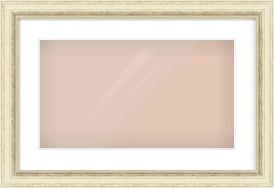 Ivory Distressed Frame for 480 × 270mm artwork, with Smooth White Single Mount