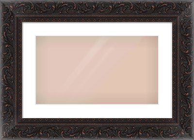 Black Reverse Frame for 480 × 270mm artwork, with Smooth White Single Mount