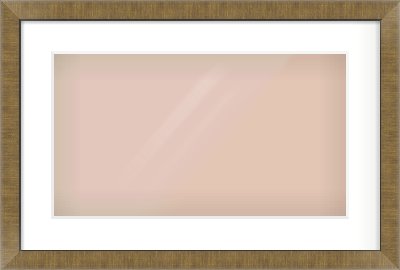 Bronze Flat Frame for 480 × 270mm artwork, with Smooth White Single Mount