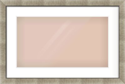 Silver & Black Sided Flat Frame for 480 × 270mm artwork, with Smooth White Single Mount
