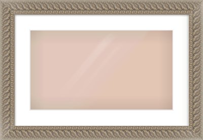 Silver Dome Frame for 480 × 270mm artwork, with Smooth White Single Mount