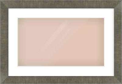 Brushed Pewter Flat Frame for 480 × 270mm artwork, with Smooth White Single Mount