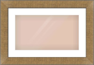 Bronze Flat Frame for 480 × 270mm artwork, with Smooth White Single Mount