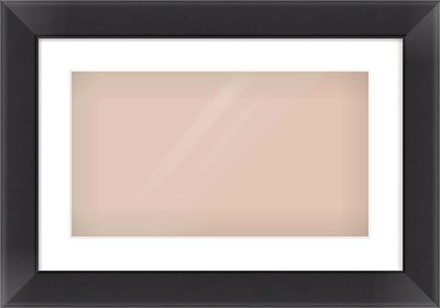 Black Flat Frame for 480 × 270mm artwork, with Smooth White Single Mount