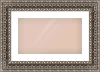 Silver Reverse Frame for 480 × 270mm artwork, with Smooth White Single Mount