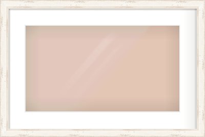 White Scoop Frame for 48 × 27cm artwork, with Smooth White Single Mount