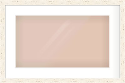 White Flat Frame for 48 × 27cm artwork, with Smooth White Single Mount