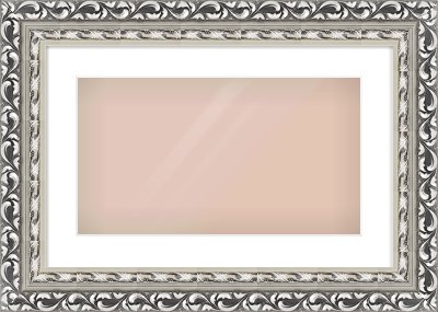 Silver Reverse Frame for 480 × 270mm artwork, with Smooth White Single Mount